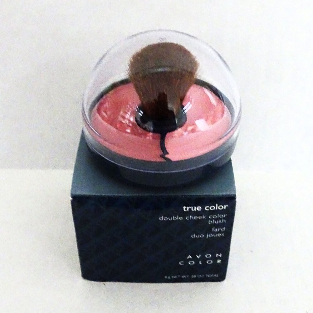Avon True Color Double Cheek Color Blush Pink Dreams Reves Roses Powder Silky